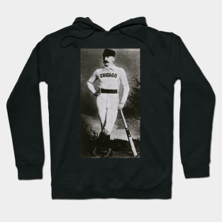 Vintage Sports Photo, Chicago Baseball Player Hoodie